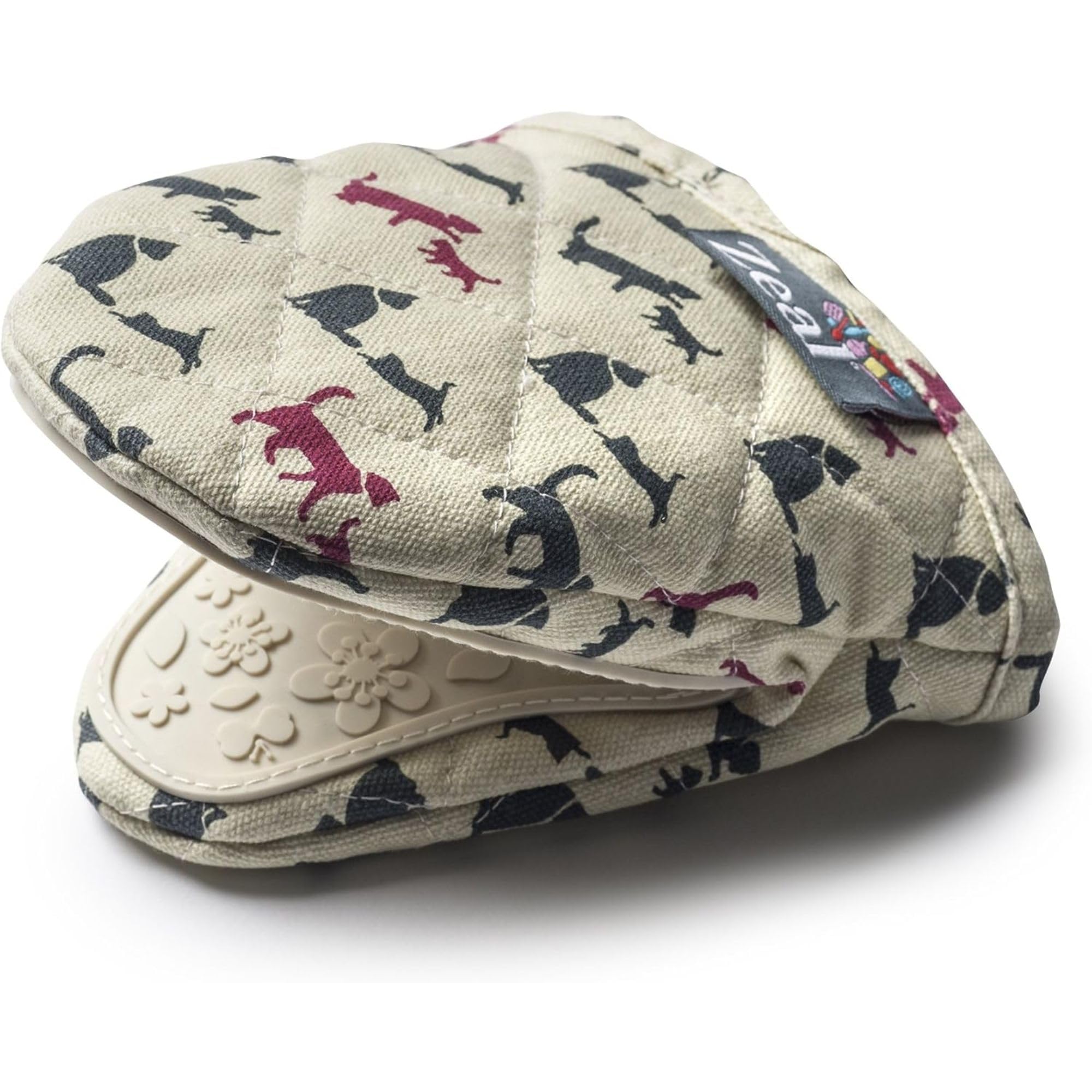 Zeal Mini Mitt/Pot Holder, Cat/Cream, Size S/14 x 13 cm
