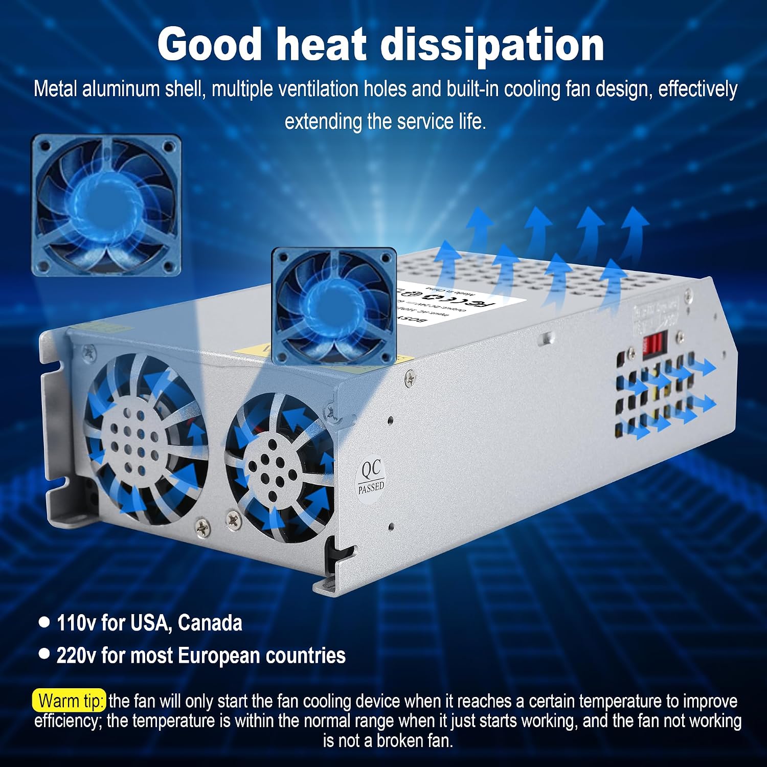 24V 62.5A 1500W DC Switching Power Supply Adapter PSU AC 110V / 220V-DC 24V Transformer Adapter, for 3D Printer,DC Motor,Medical Equipment, Computer Project of Industrial Power Supplies