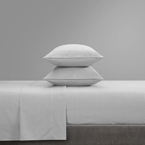 Miniatura 7 de Chic Home Denise - Juego de sábanas de 4 piezas con diseño gráfico súper suave de espiga - Incluye 1 encimera, 1 sábana bajera y 2 fundas de