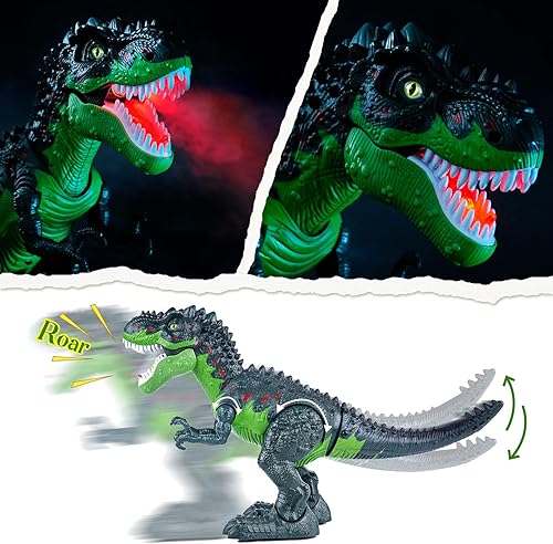 Miniatura 10 de Juguetes de dinosaurio con control remoto para niños de 3-5, 8-12, regalos interactivos de dinosaurios para niños y niñas de 4, 6, 7, 9, 10, 11,