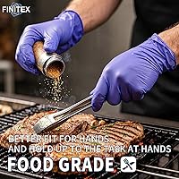 Vista 2 de FINITEX Ice Blue Nitrile Exam Gloves - Powder-free, 1000 PCS Medical & Home Cleaning Gloves