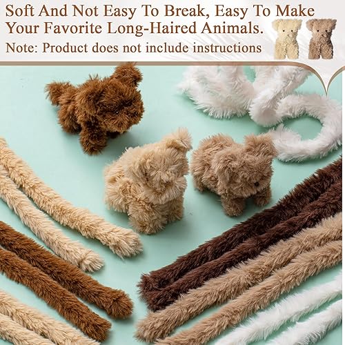 Miniatura 5 de VitalCozy 10 piezas de 39.37 pulgadas Jumbo de material de piel de 39.37 pulgadas, tallos de felpilla para niños, proyectos de bricolaje y