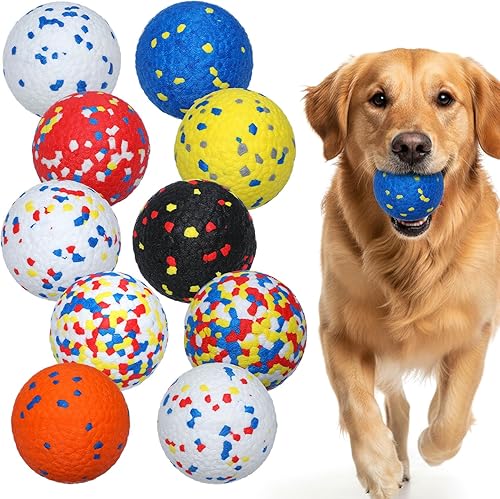 10 pelotas para perro, pelotas de tenis indestructibles para perros, pelota de perro duradera para masticadores agresivos, pelota interactiva para