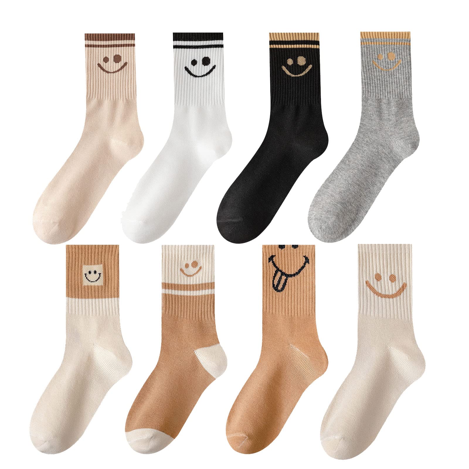 Lxagzy Cute Smile face Socks, Ankle Cotton Socks Women,Novelty Funny Socks for Girls