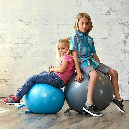 Vista 6 de Stay-N-Play - Pelota de equilibrio para niños, silla escolar flexible, asiento alternativo activo para escritorio de aula con patas de estabilidad