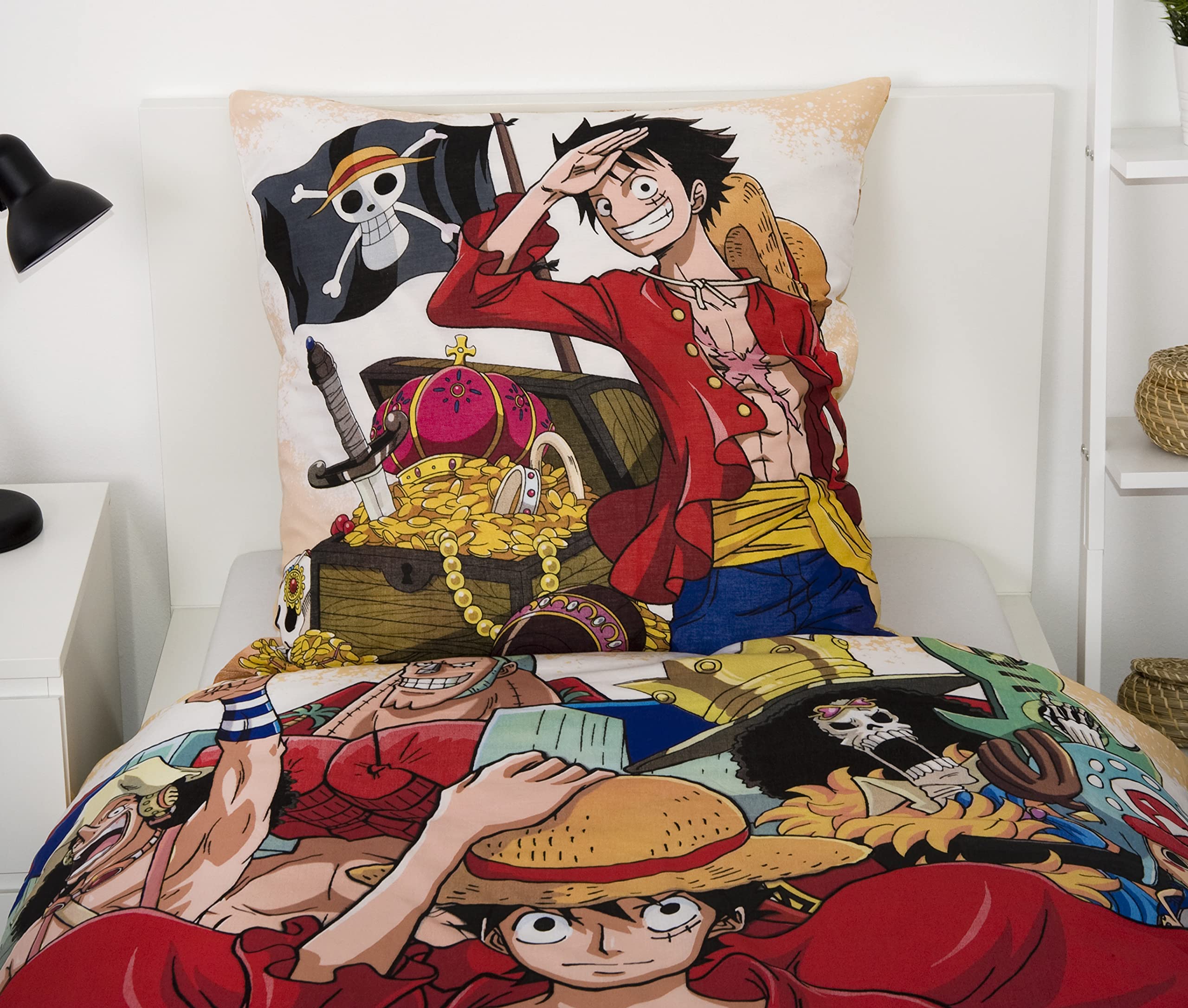 Herding One Piece Bettwäsche-Set, Wendemotiv, 135x200 cm, 80x80 cm, Baumwolle Renforcé
