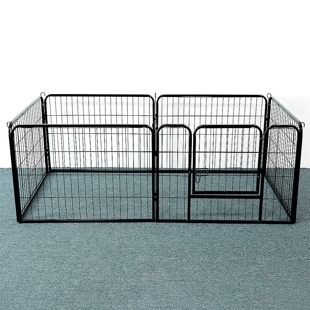 Vallas Infantiles, Proteccion Escaleras Niños, Barrera De Seguridad para Perros, Reja De Protección para Chimenea, Metal (80 * 60 cm (6 pz))