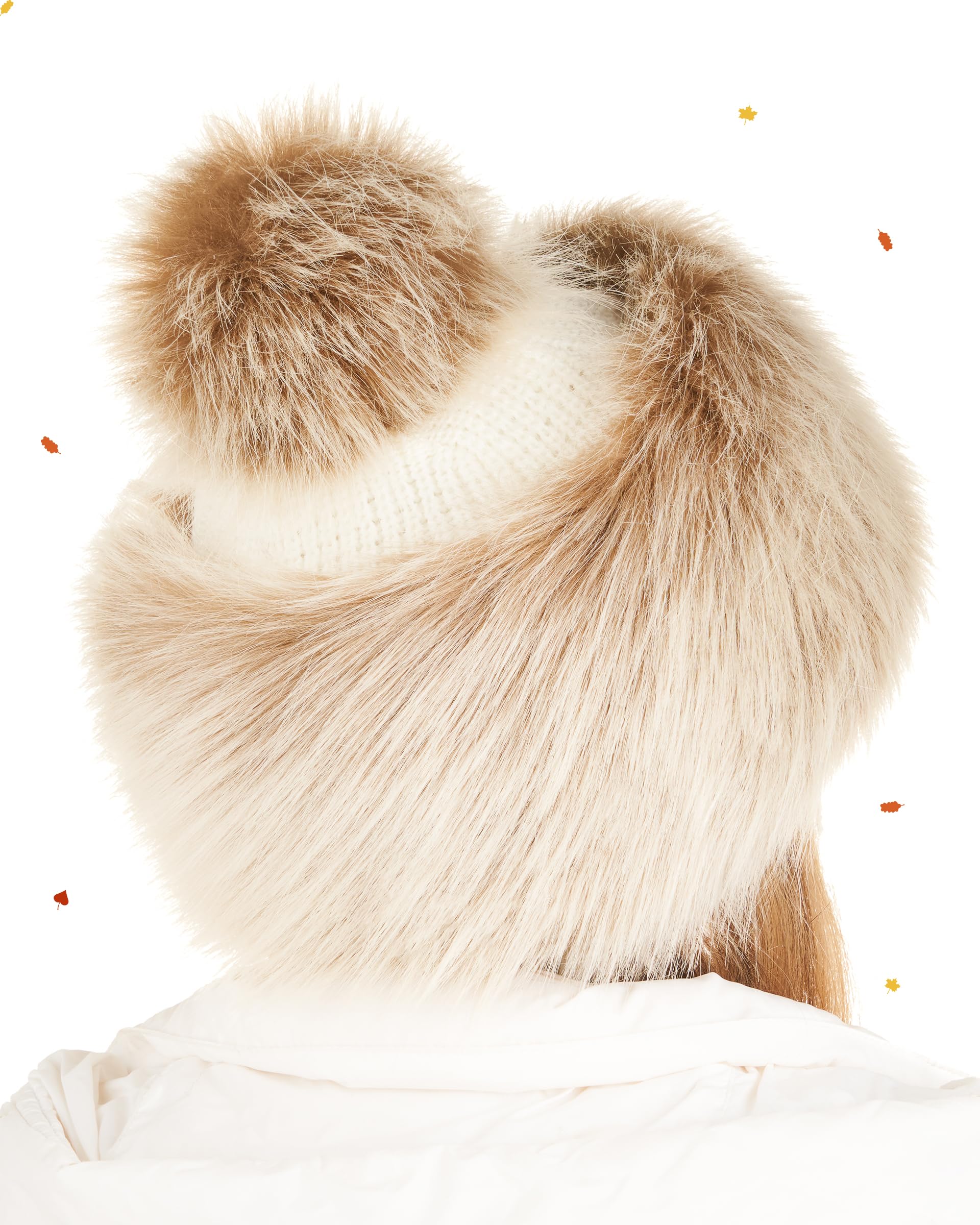 Futrzane Classic Gorro Pompon - Sombreros para Mujer Invierno - Gorros de Piel