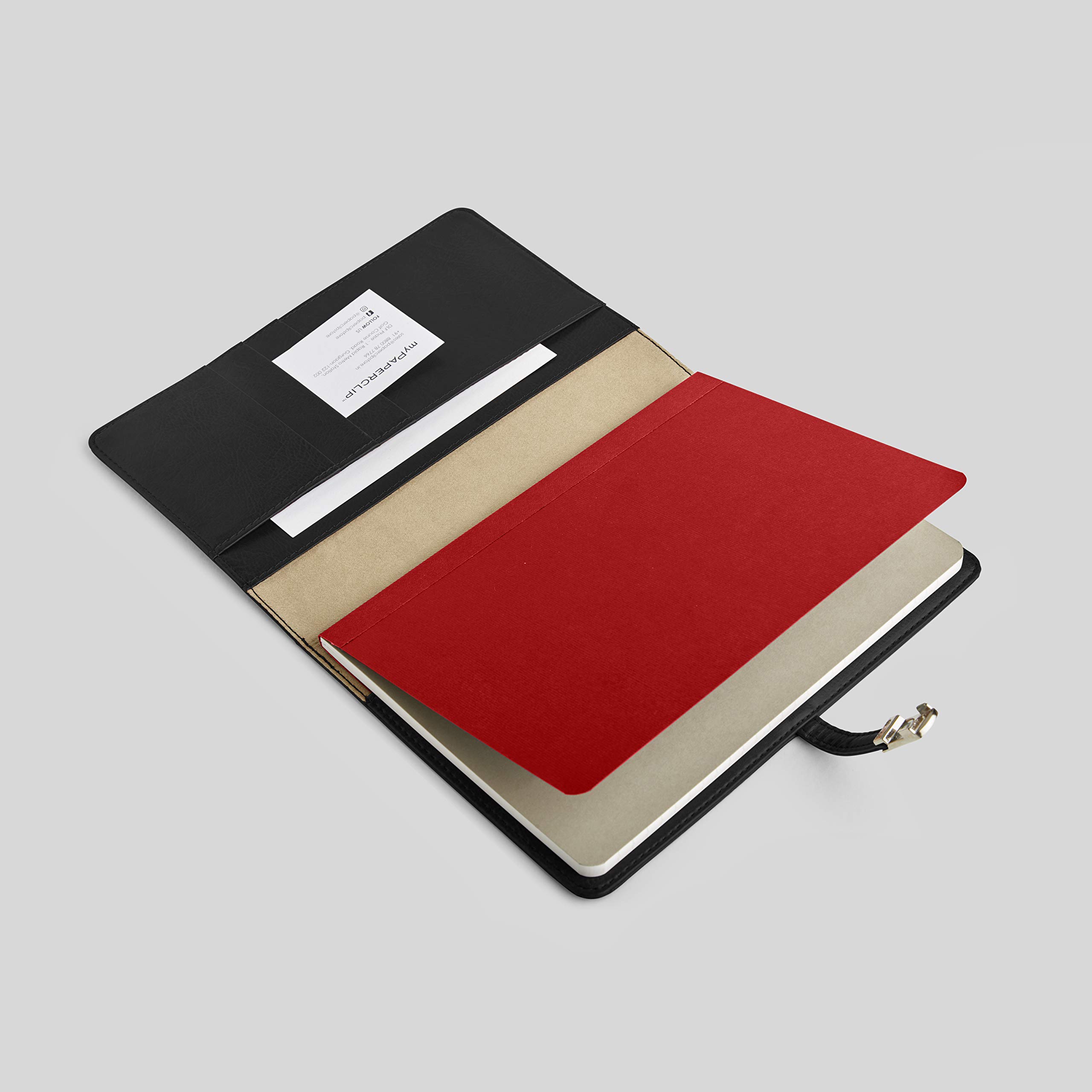 myPAPERCLIP Persönlicher Terminplaner, klassische Edition, passt zu jedem Notizbuch in A5-Größe, Magnetverschluss (klassisch - L1 schwarz)