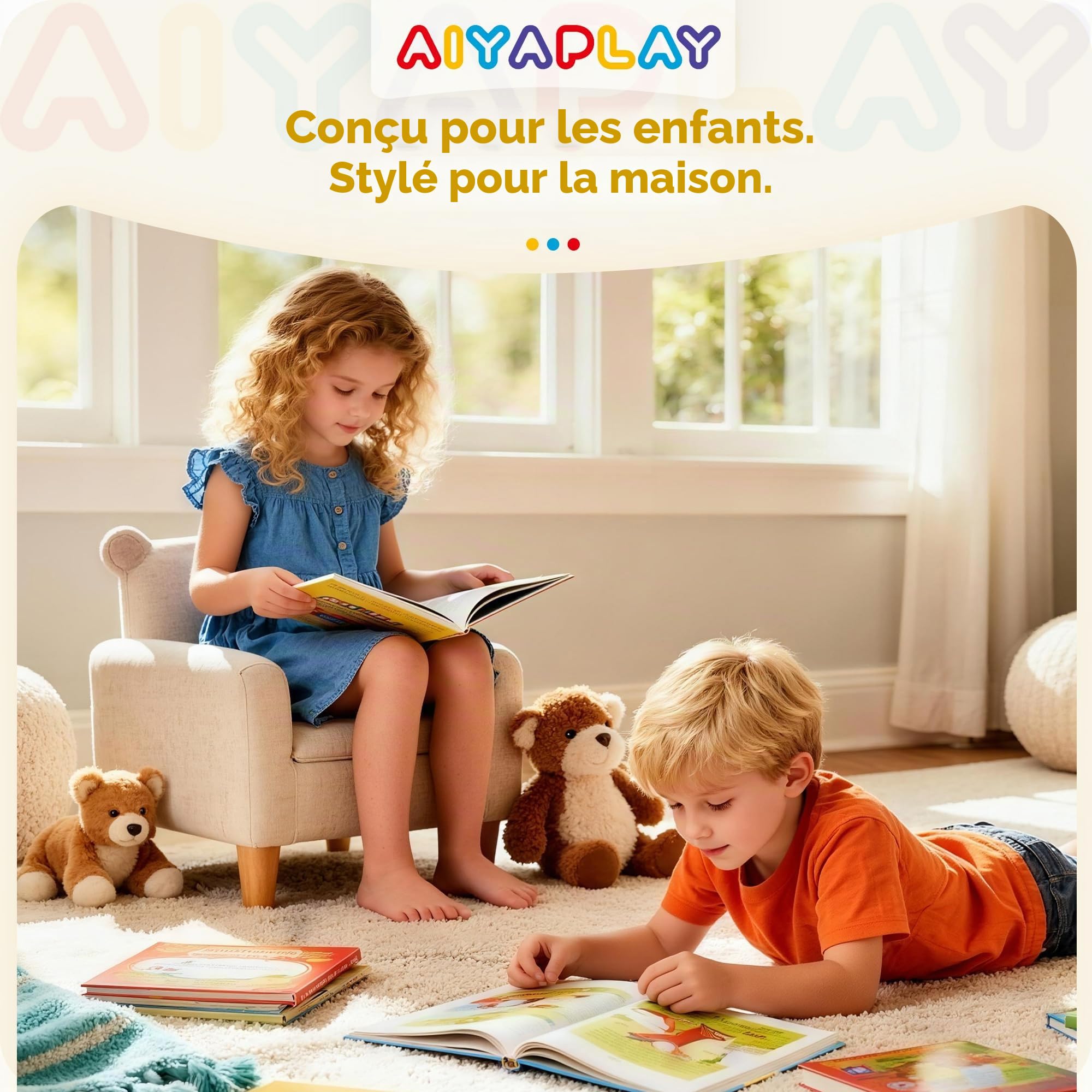 HOMCOM Meuble de rangement en plastique à 9 tiroirs, meuble de rangement pour enfants à 3 niveaux, coffre à jouets pour enfants pour la chambre d'enfants, la salle de jeu, la chambre à coucher, crème