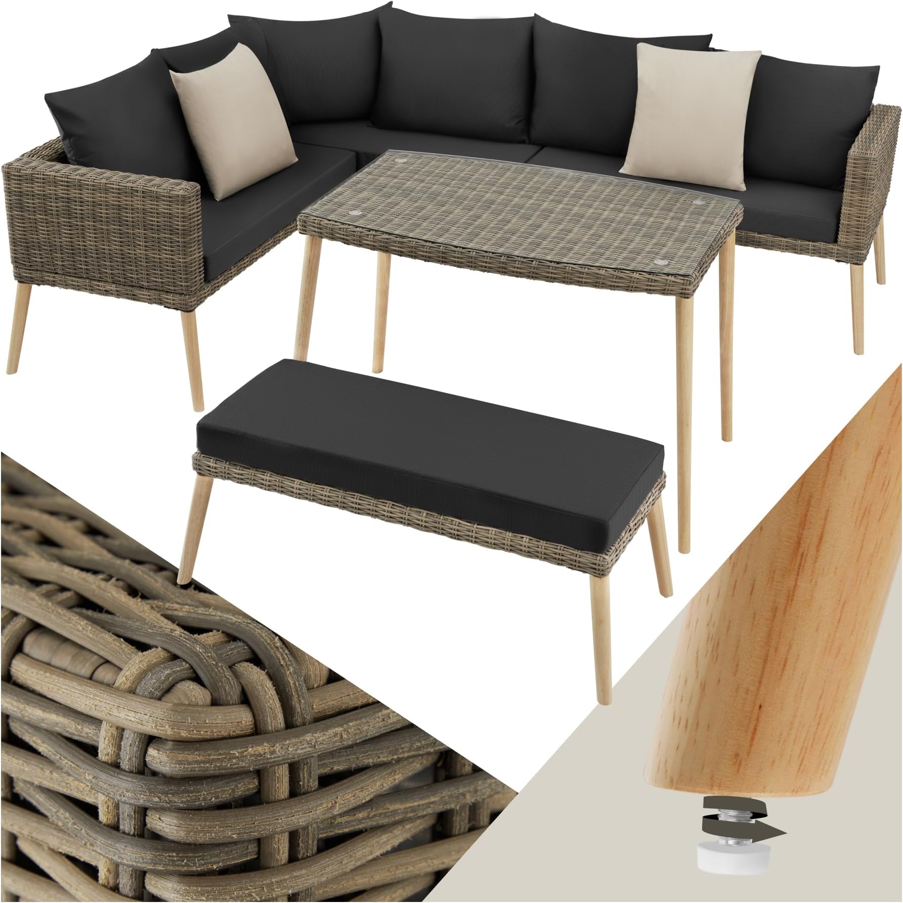 Elegantes Tectake Gartenmbel Lounge Ebenbild