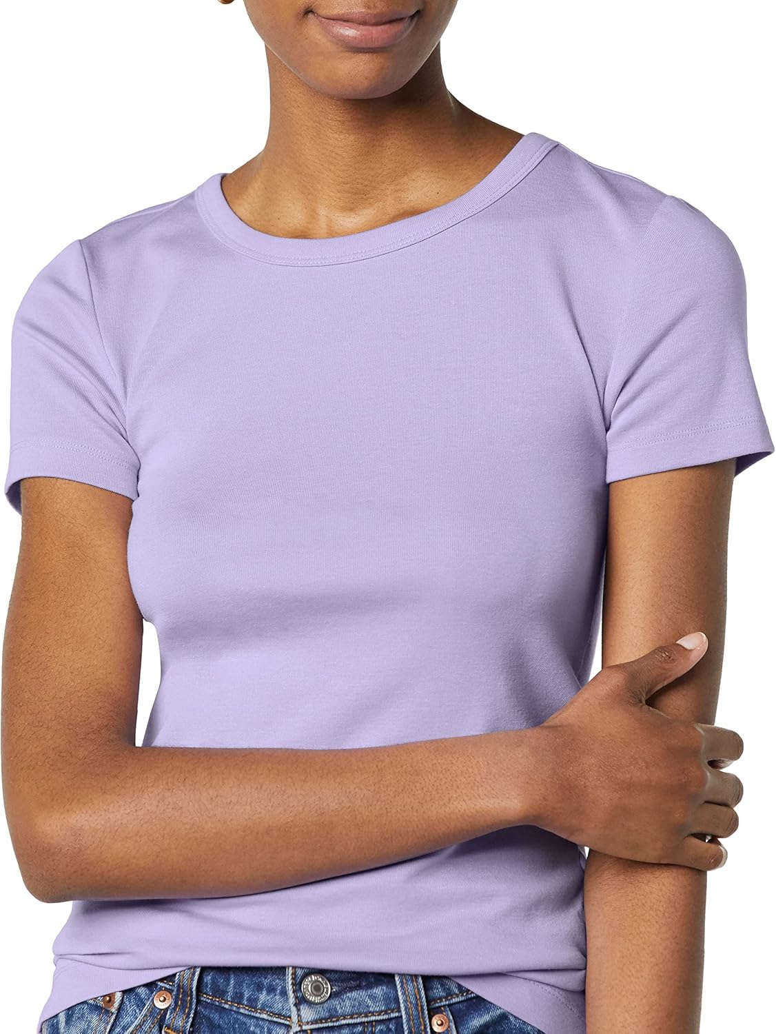 Amazon Essentials Women's Slim-Fit Short-Sleeve Crewneck T-Shirt, Pack of 2 - Image 3