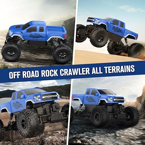 Miniatura 9 de Double E Raptor F150 RC Car 4WD 2 Motors Monster Trucks para niñas, 11 pulgadas, vehículo rastreador todoterreno de juguete con batería recargable,