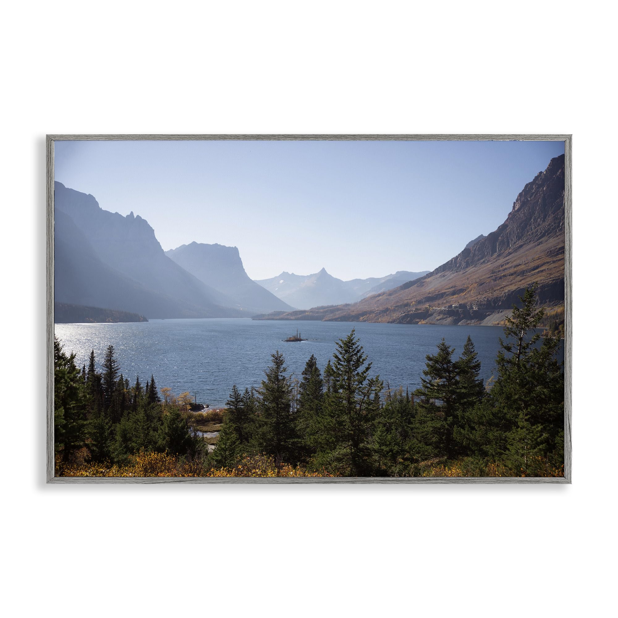 Lake Cliffs Landscape Serenity, 20 x 30 Inch Framed Giclée Print