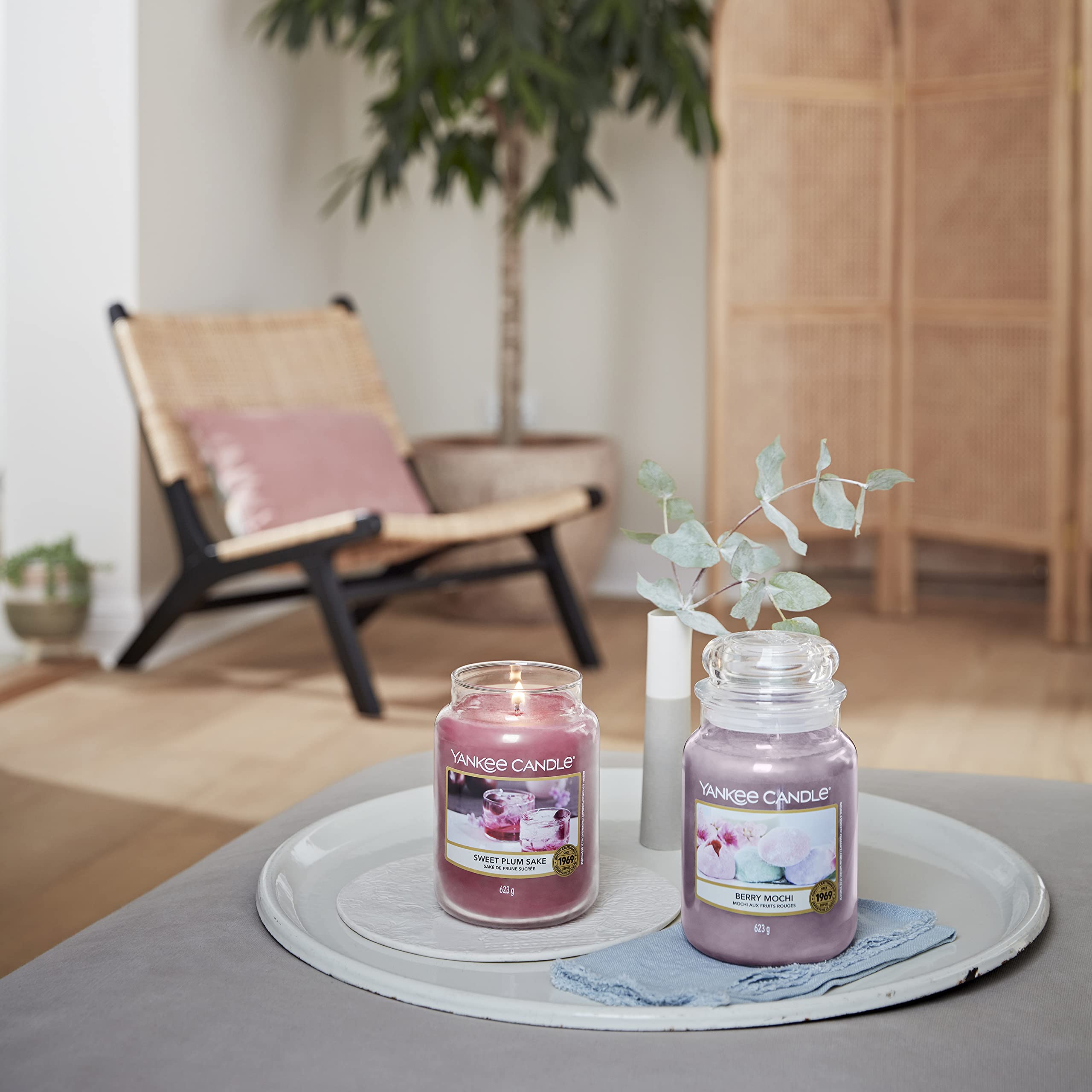 Yankee Candle Bougie parfumée | Grande jarre Mochi aux baies | Collection Festival de fleurs de Sakura | Temps de combustion : jusqu'à 150 heures | Idéal pour offrir