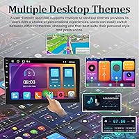 Vista 6 de Radio de coche Android con pantalla táctil de 9 pulgadas con Apple Carplay inalámbrico y Android Auto, estéreo de doble DIN 2+32G con DSP/múltiples