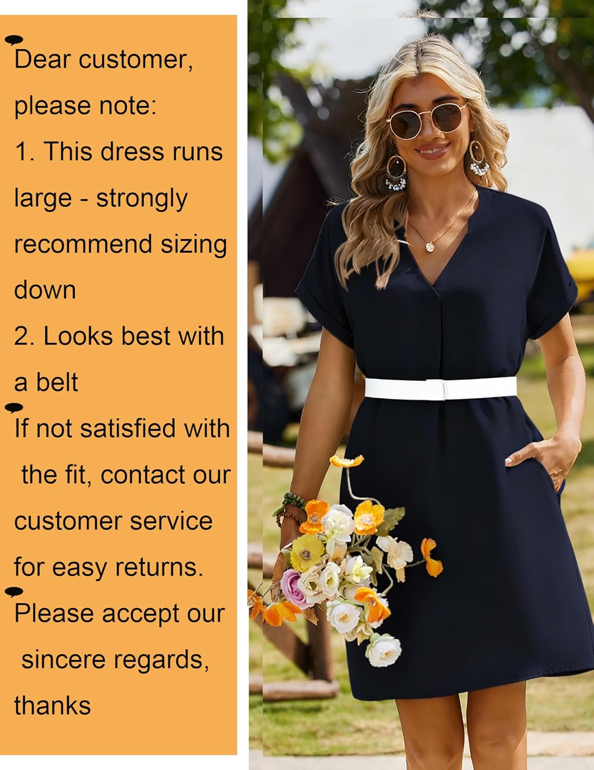 Zeagoo Summer Dresses for Women Short Sleeve Shift Dress V Neck Casual Mini Beach Vacation Boho Sundress with Pockets - Image 4