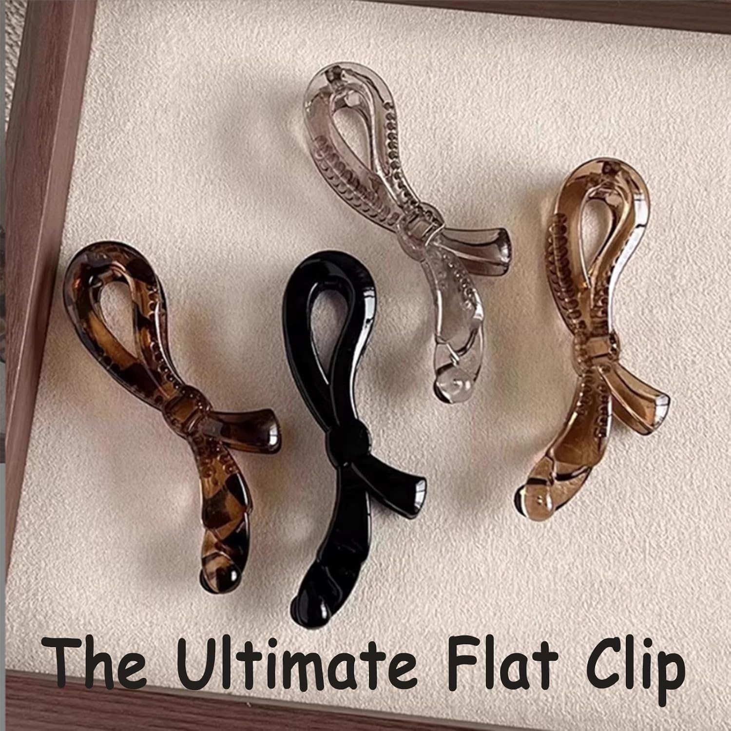 Banana Clips Flat Hair Clips for Women,Medium Claw Clips Flat for Thick Thin Hair(4 PCS) - Image 2