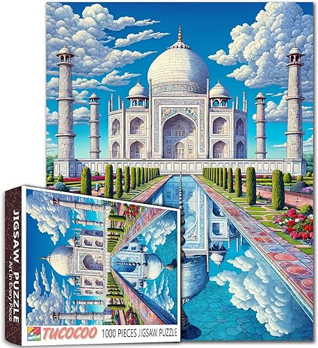 Miniatura 15 de Rompecabezas de 1000 piezas para adultos, pintura de paisajes, rompecabezas de flores, rompecabezas de 1000 piezas, puente, río, flores, decoración