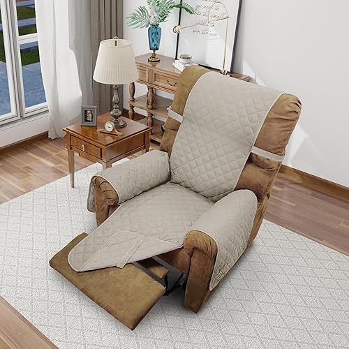 Fundas para silla reclinable, reversible, funda de sofá para mascotas, protector de muebles para niños perezosos (sillón reclinable de 28 pulgadas,