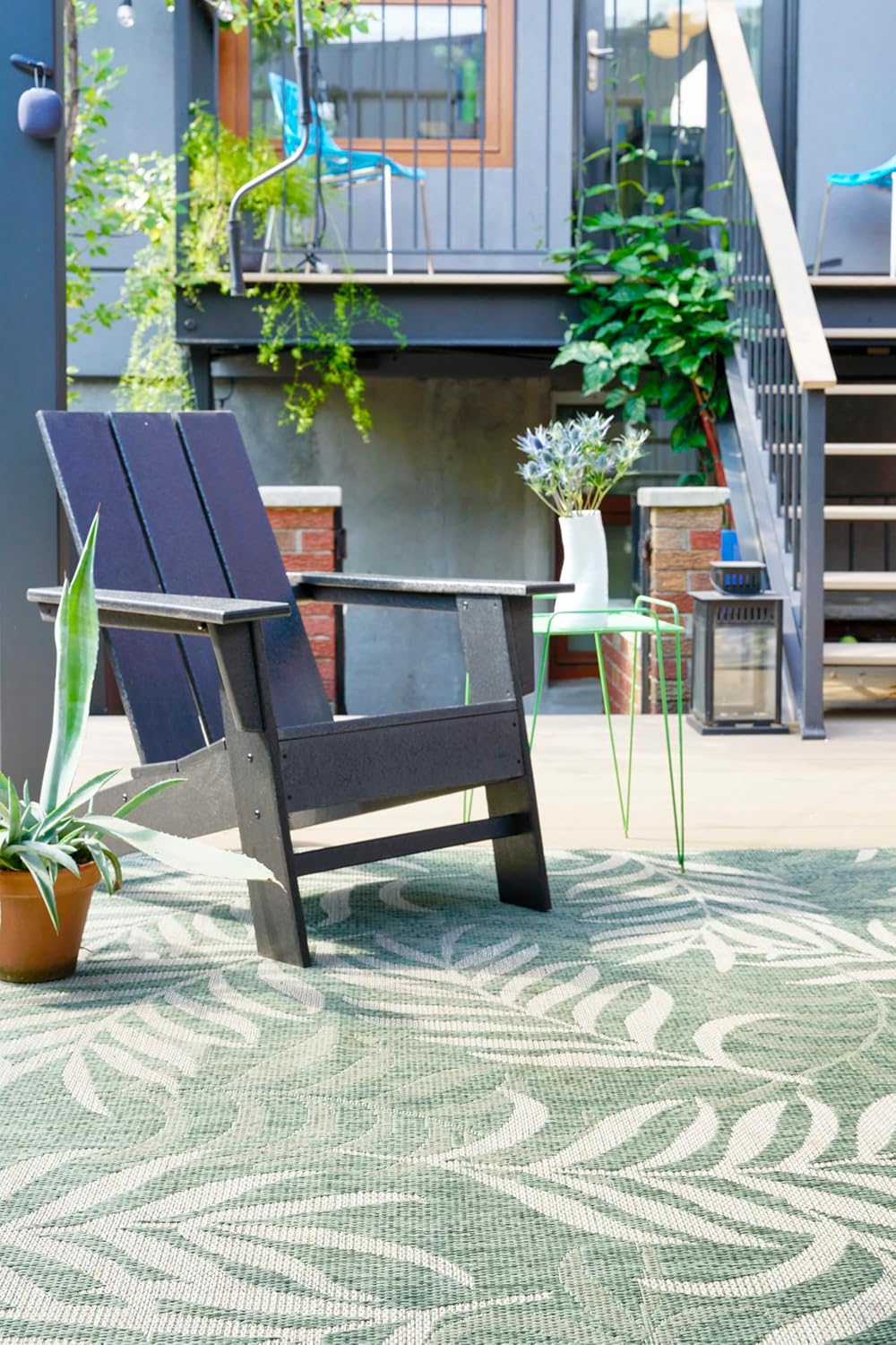 Nourison Home Garden Oasis Green Ivory 9' x 12' Area Rug - Easy Clean, Non Shedding, Bed Room, Living Room, Dining Room, Kitchen (9' x 12')