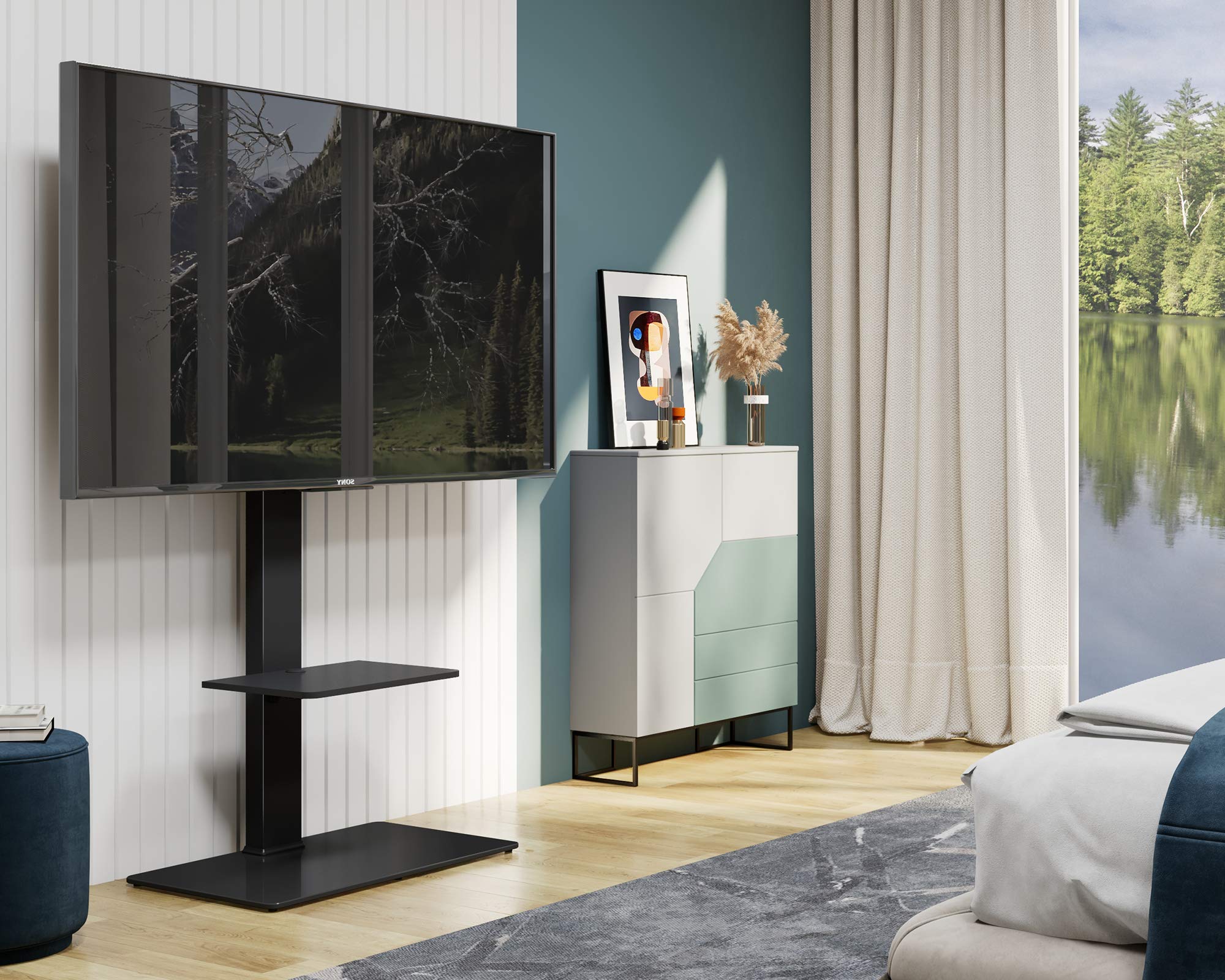 Buy FITUEYES TV Floor Stand with Mount for TVs up to 65 Inch LCD LED
