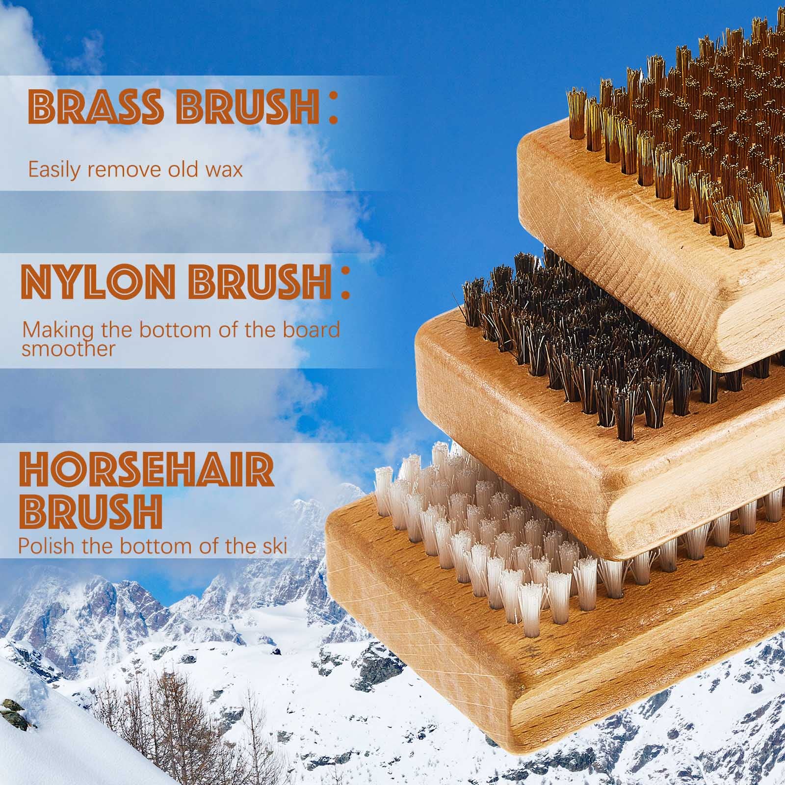 Amazon | Tessco スキー スノーボード ワックスブラシキット 真鍮