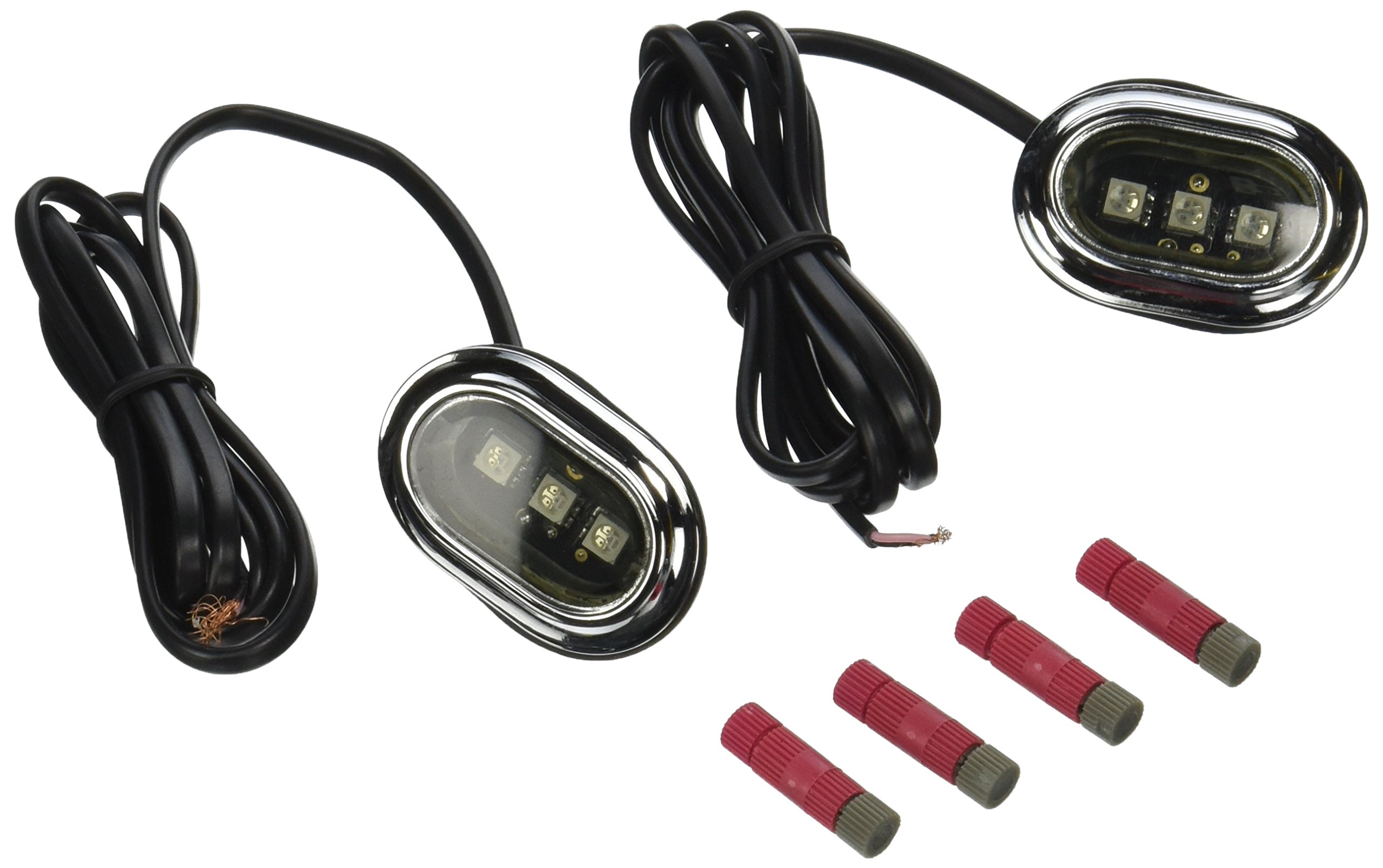 Custom Dynamics GEN-PLUGZ-S Antenna Hole Filler (Chrome Housing/Red/Smoke Plugz for all Harley-Davidson Street Glide and Road Glide Models)