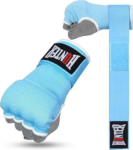 Miniatura 9 de HUNTER - Guantes interiores acolchados con gel y vendas de mano para boxeo, vendas elásticas de entrenamiento rápido para hombres y mujeres,