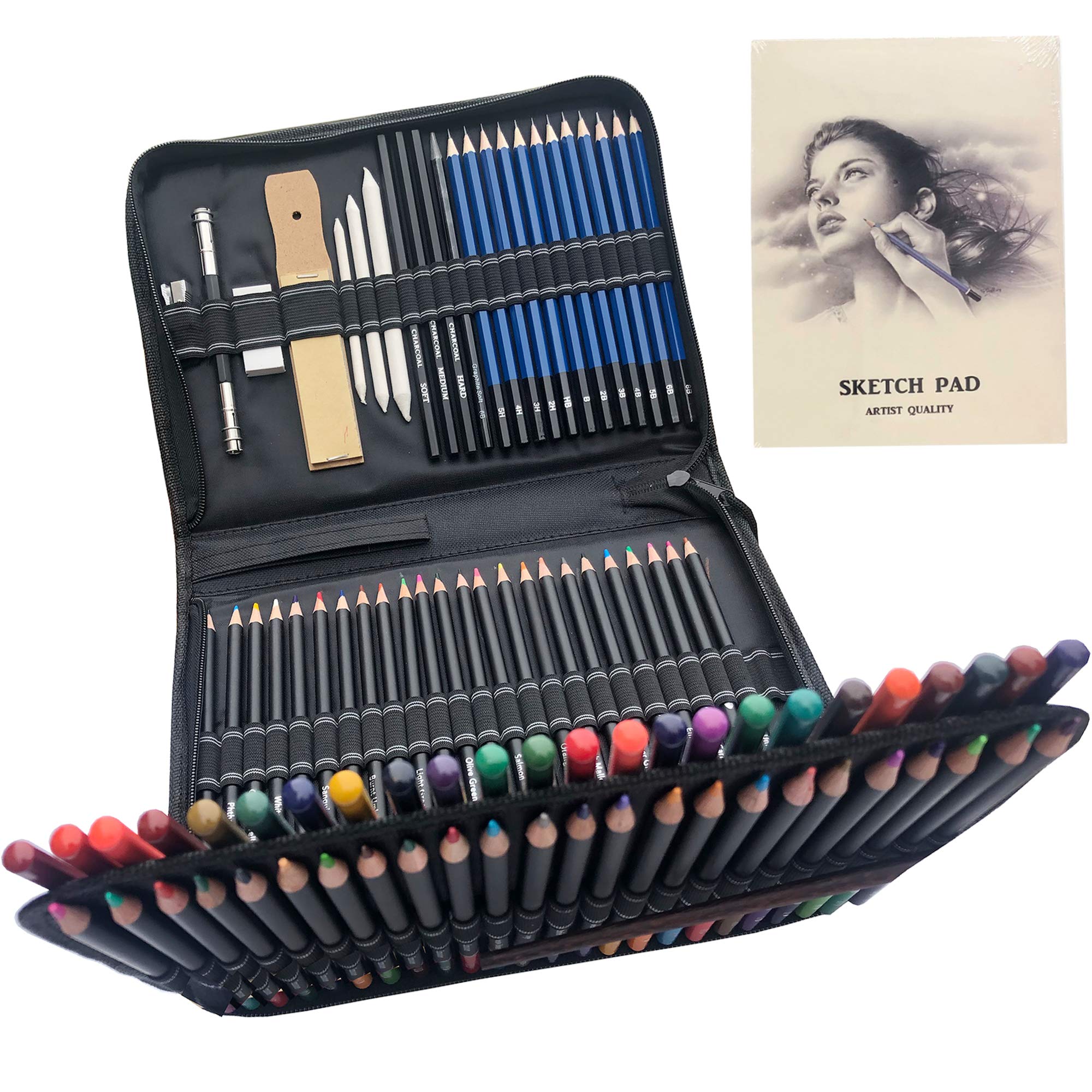 Art Supplies 96pcs Rapify Art Set，Colored Drawing Pencils Art Kit