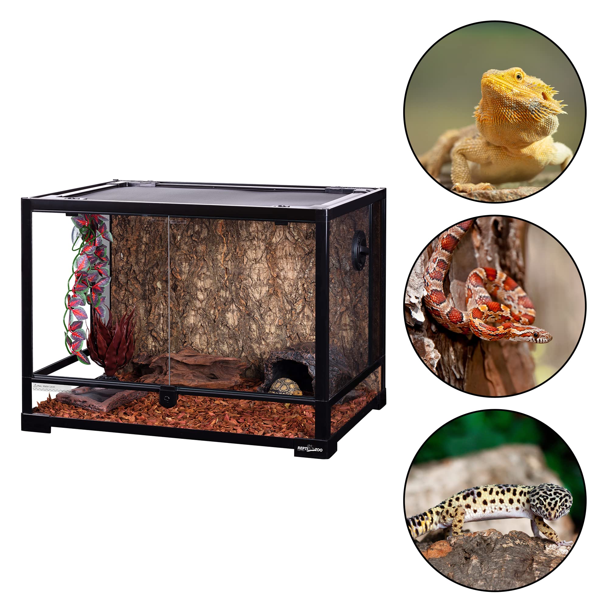 ReptiZoo Glas-Terrarium 60x45x45 cm, zerlegbar - verschickbar! (RK0107)