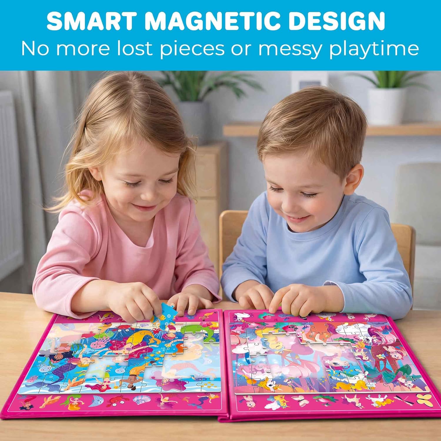 QUOKKA Magnetic Puzzle Book Bundle, 4 Scenes, Toddlers 3-5