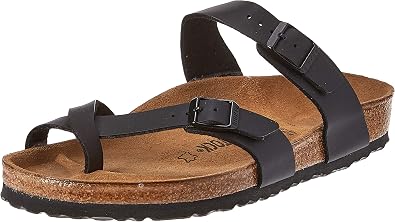 Birkenstock Womens Mayari Birko-Flor Sandal,Black,EU Size 37 / Womens US Size 6-6.5