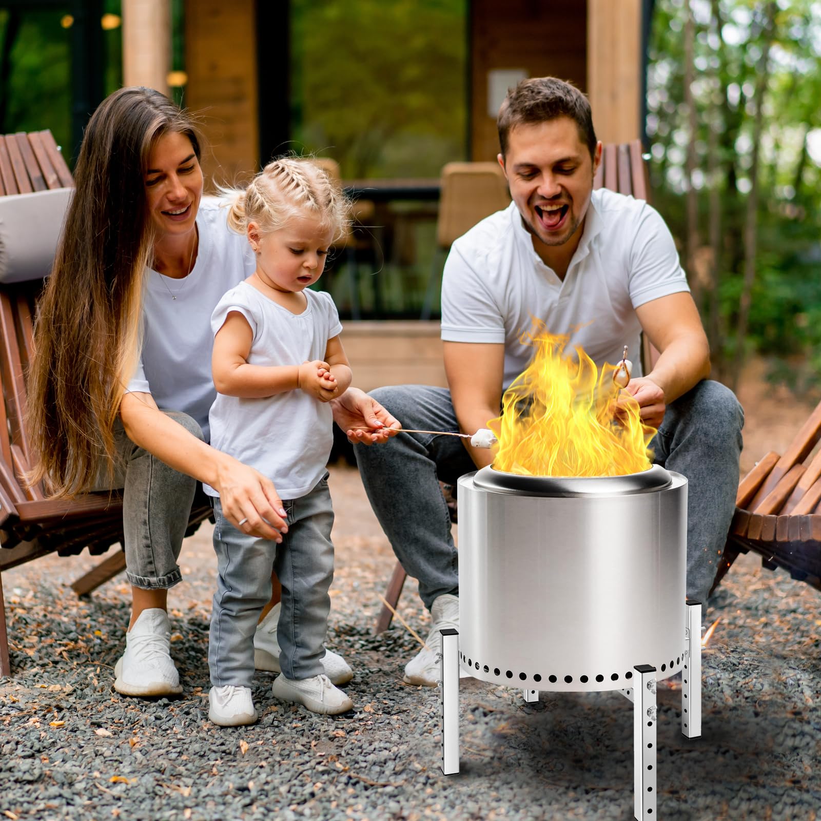 Amerbro Fire pit Stand for Solo Stove Bonfire Ranger Yukon 15-27inch ...