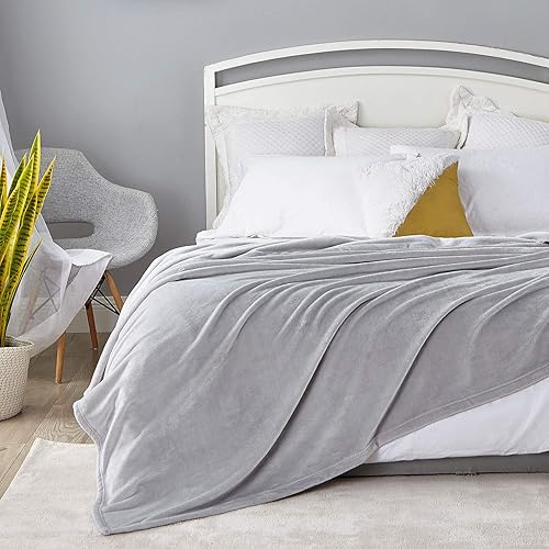 Vista 179 de Hansleep Manta de vellón tamaño individual, color verde azulado, suave y acogedora manta de franela mullida para cama, sofá, viajes, campamento