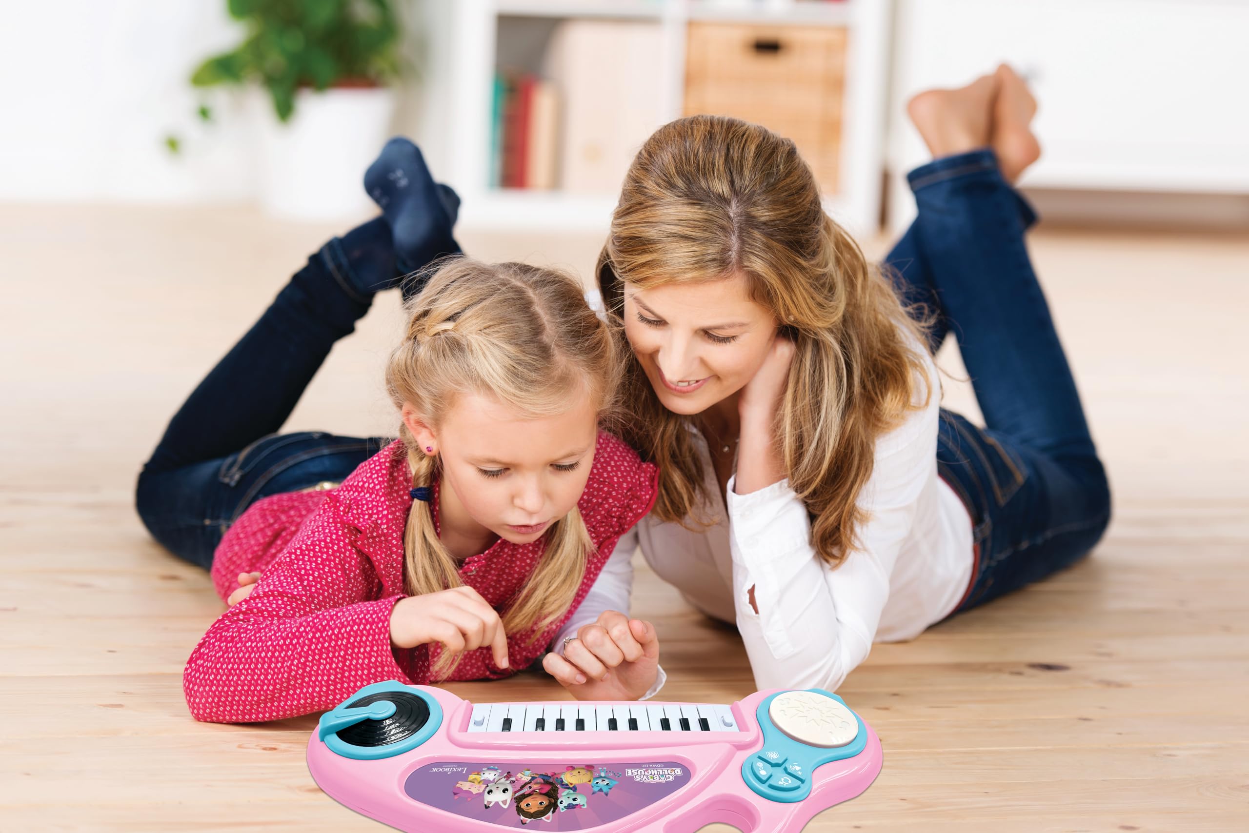 Lexibook, Gabby's Dollhouse, Electronic piano for children with light effects microphone, drums, built-in speaker, demo tunes - Image 3
