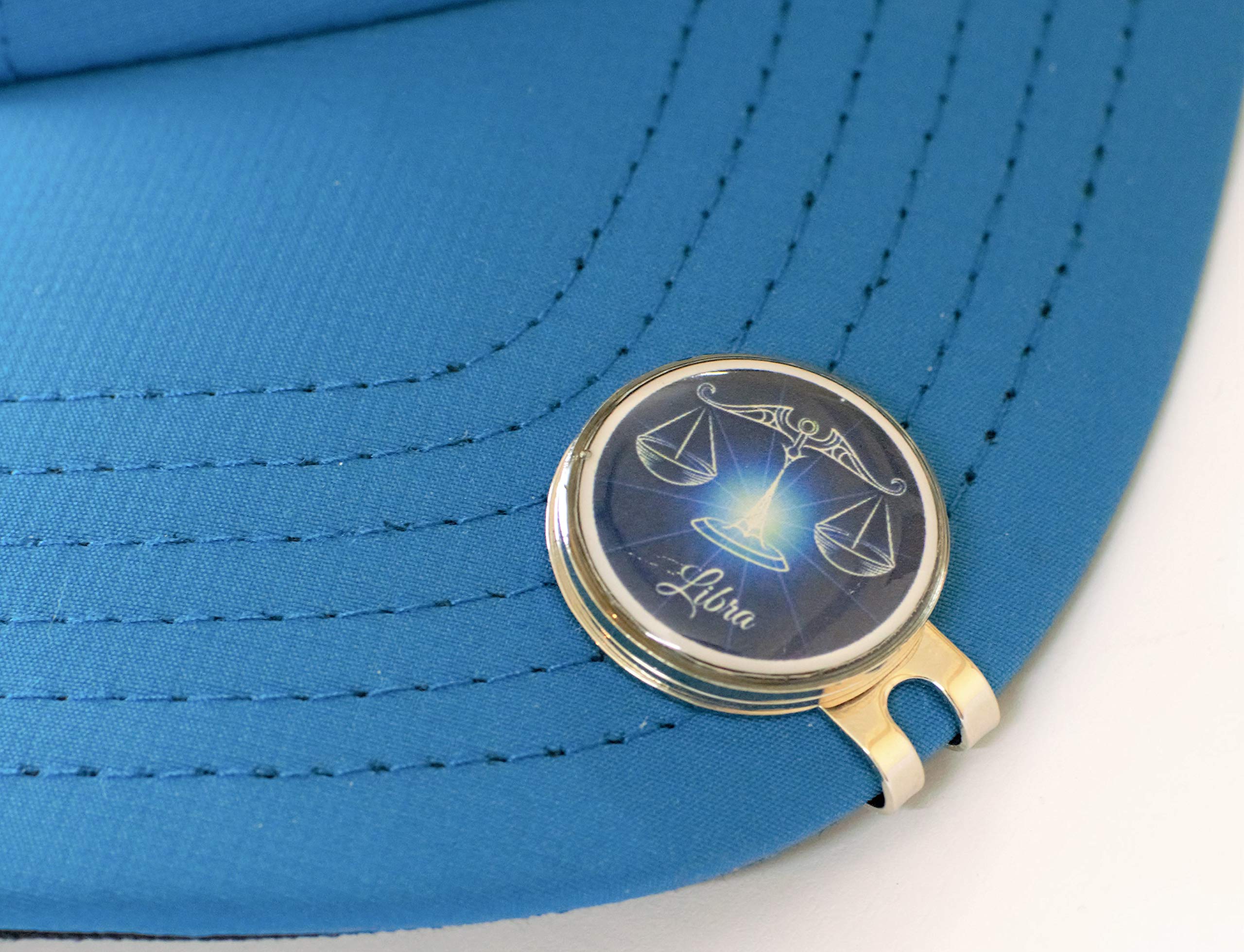 & Zodiac Sign Magnetic Clip & Ball Marker (Pack of 1 Clip & 2 Markers) (Libra)