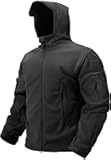 TACVASEN Mens Fleece Jacket Full Zip Tactical Hoodies Winter Coats Windproof Hoodies Warm Hunting