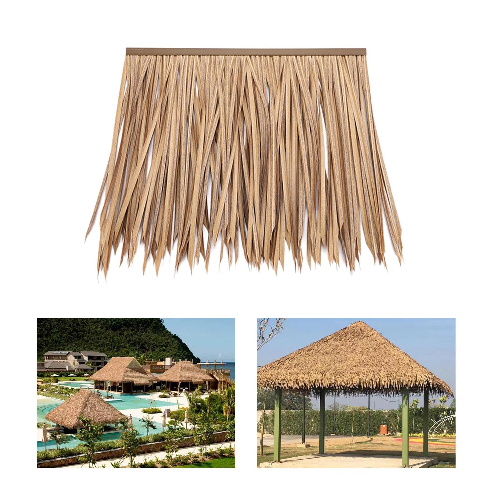 Straw Roof Thatch Multifunction 50x50 Panel Palm Thatch Roll for Hut Outdoor B-image-32