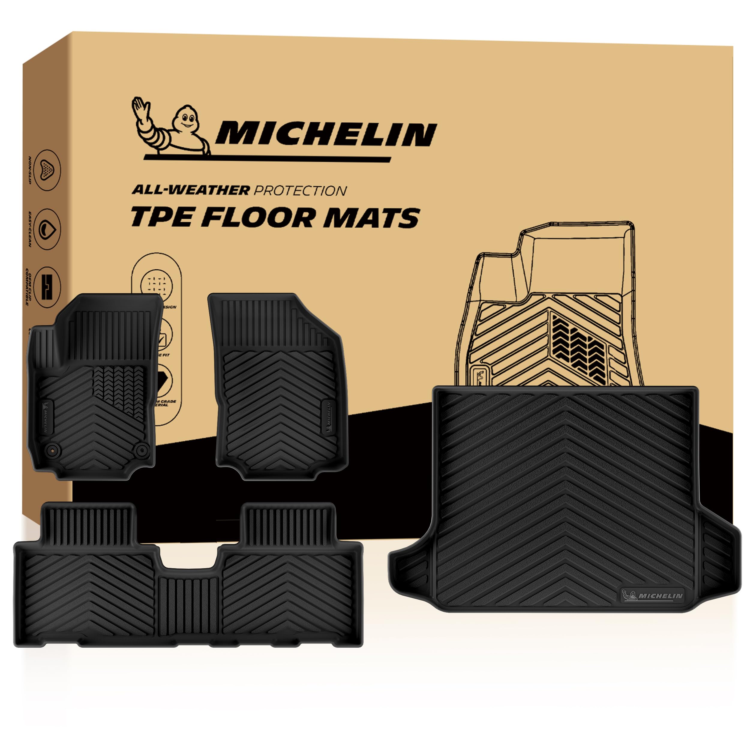Michelin Vehicle Mats for 2018-2024 Chevy Equinox Gas/GMC Terrain (4 Piece)
