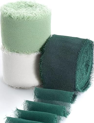 Cinta de seda hecha a mano con flecos