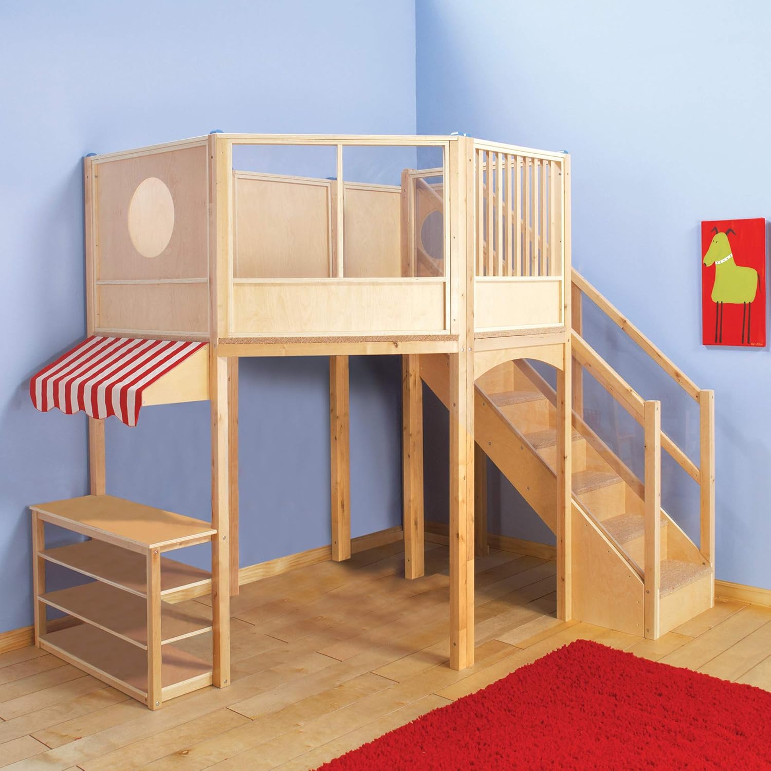 Guidecraft Kids' Market Loft Large Wooden Indoor Pretend