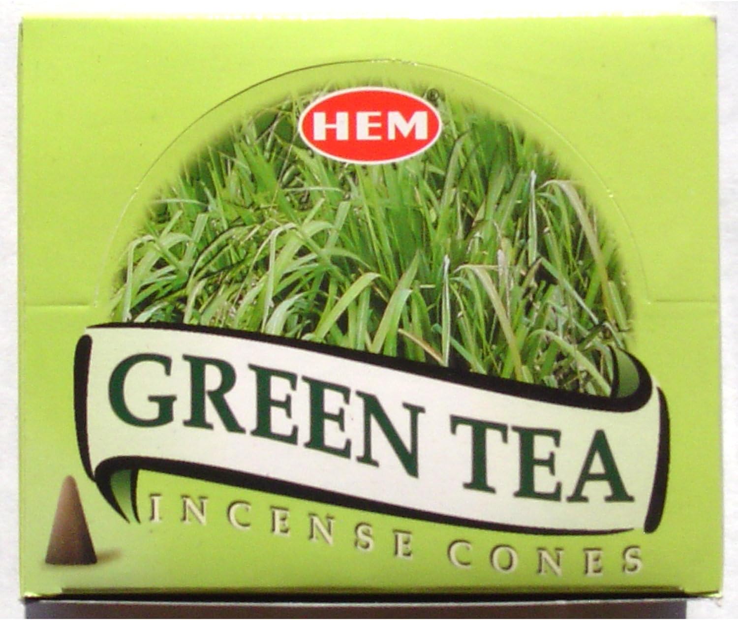 Green Tea Incense Cone Hem Cones 10 cones plus burner per box Sold in a set of