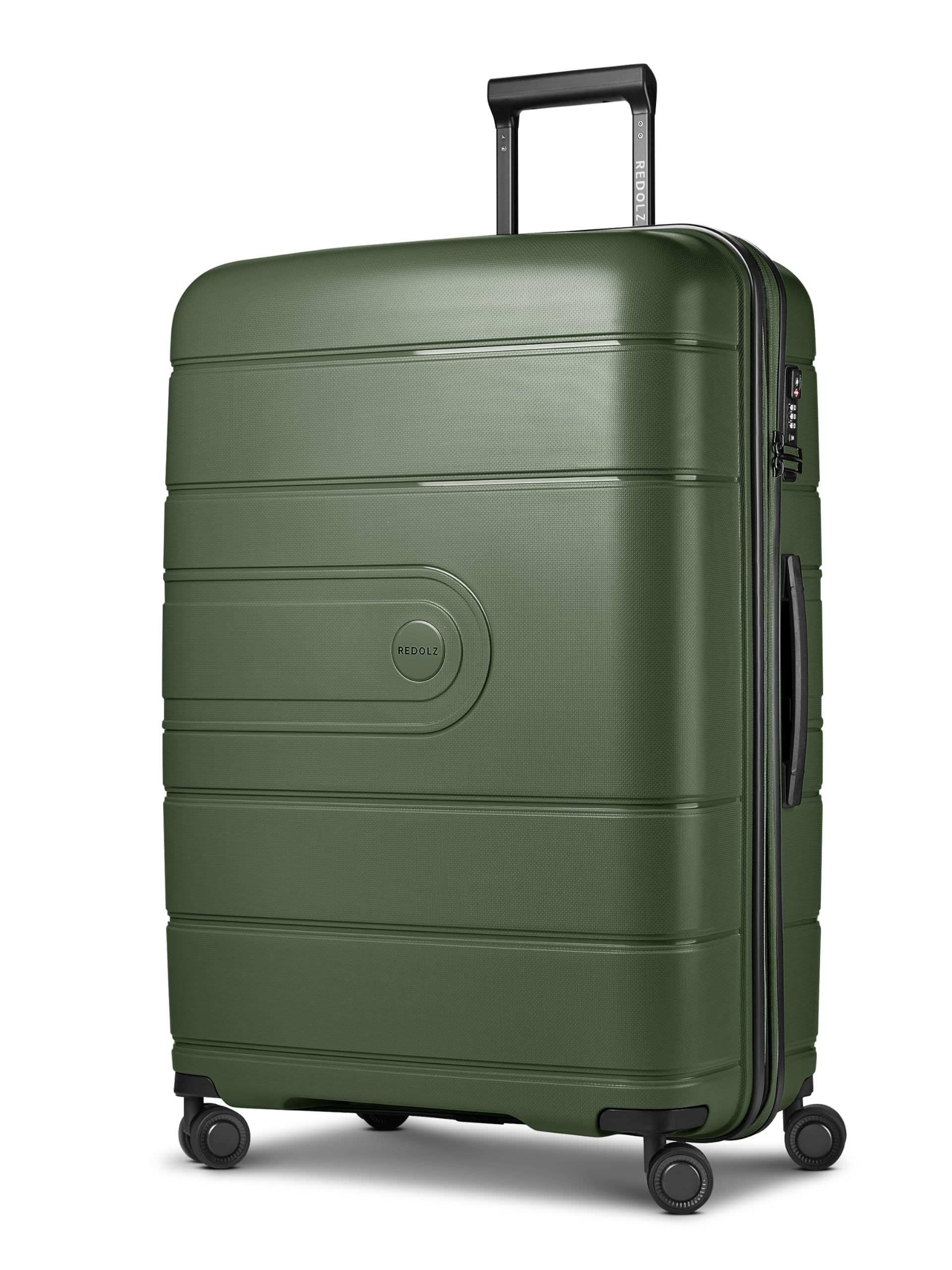 REDOLZ valigia grande 76 cm rigida espandibile TSA 4 ruote bagaglio da stiva Essentials 11+