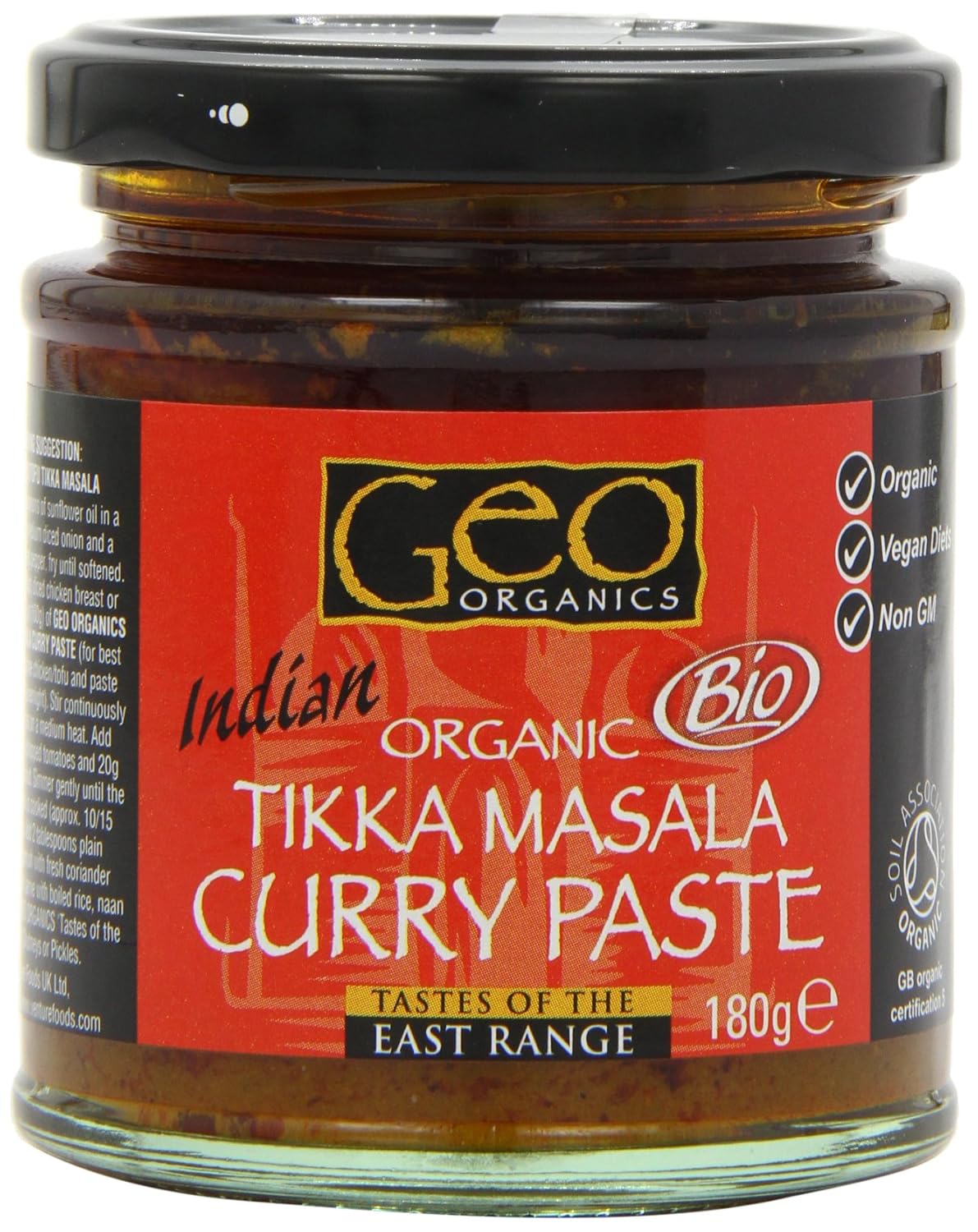 Geo Organics Organic Tikka Curry Paste 180 g (Pack of 6)