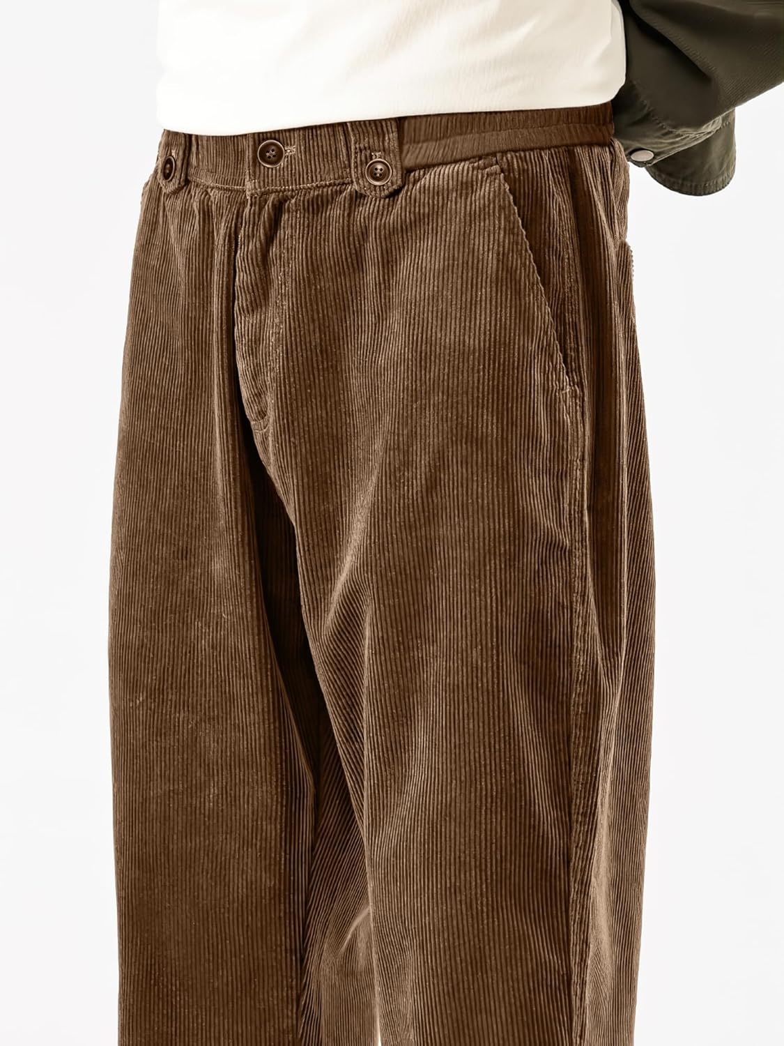 HOTake Men's Casual Loose Fit Stretch Corduroy Pants - Image 2