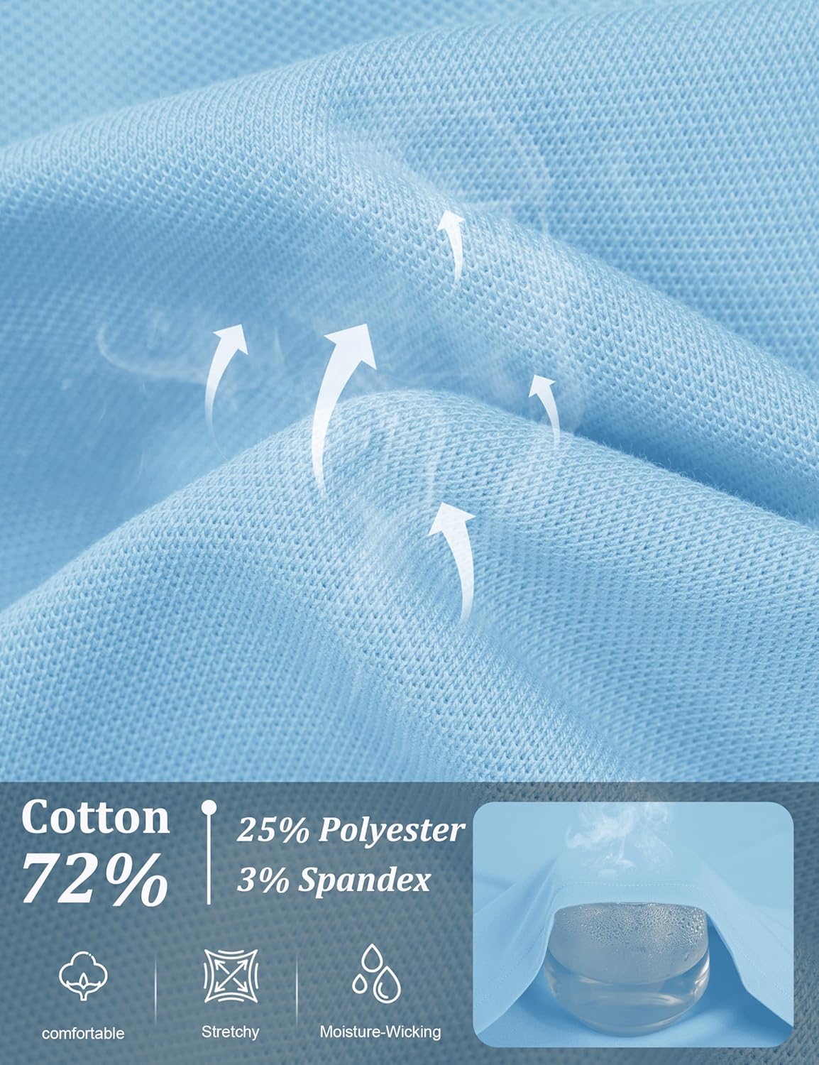 MAGCOMSEN Women's Polo Shirts Cotton 3-Button Short Sleeve Collared Tops Summer Cool Shirt Uniform Casual Shirts - Image 6