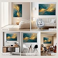 Vista 5 de Paneles acústicos de pared, paneles acústicos artísticos de 48 x 32 pulgadas, paneles acústicos decorativos, paneles de pared acústicos, arte