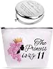 DORADREAMDEKO 11th Birthday Gift Set for Girls: 11th Birthday Mirror & Makeup Bag, Princess Theme, Silver & White, Big Kid, Accessories