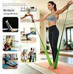 Bandes de résistance pour les femmes Bande d'exercice longue élastique pour la thérapie physique 150cm Bandes stretch sans latex pour l'entraînement à domicile, Bureau,Travel,Gym,Yoga,Pilates,Physiothérapie Bandes pour femmes enceintes âgées